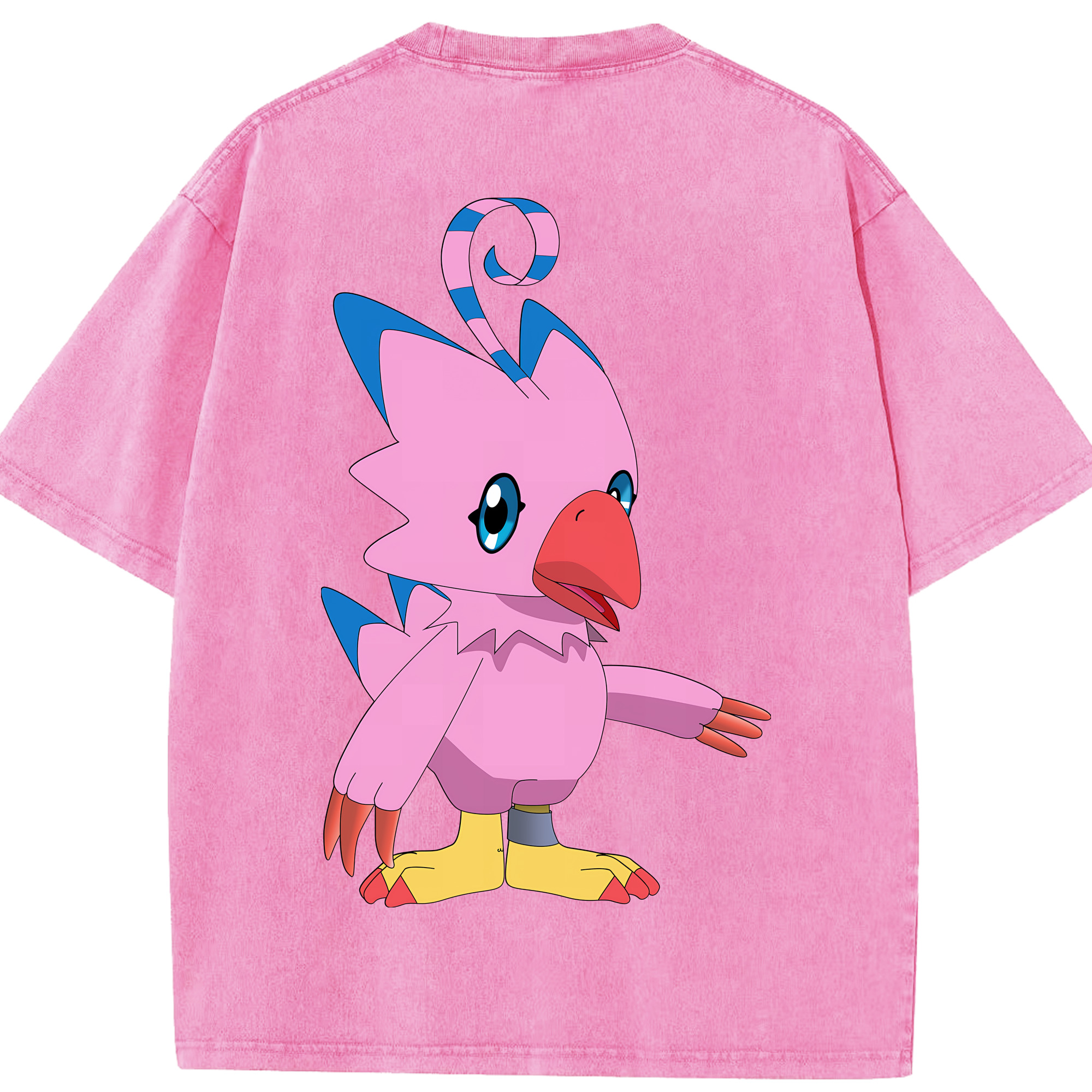 （画像用） Digimon デジタルモンスター/デジモン 綿100% ヴィンテージ風 半袖Tシャツ（背面プリント）